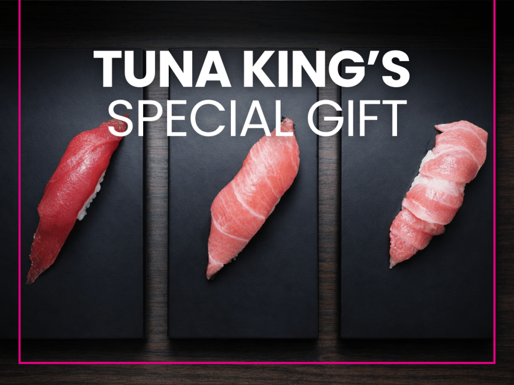 A horizontal news banner announcing the Auction #2 Tuna event from January 10th to January 15th with the text "Now Being Served".